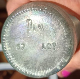 bottiglia di vetro PLM svedese 1967