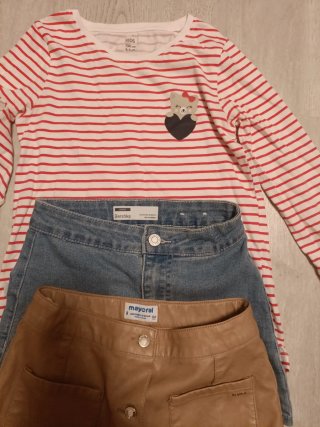 Conjunto niña: 8-9 años camiseta,falda sandalias33