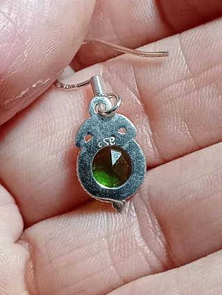 Pendientes Plata Ley peridoto