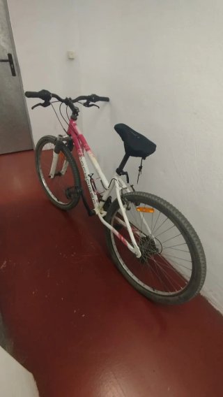 Bicicleta Blanca y Rosa