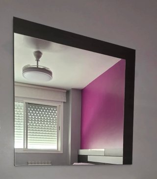 Espejo para cómoda madera y cristal