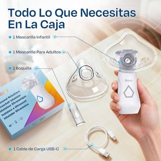 Nebulizador Portátil USB-C Adultos y Niños