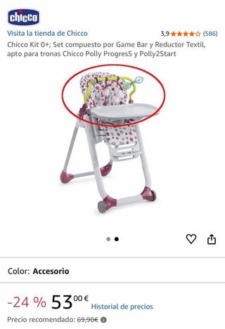 Barra de juegos Chicco para trona
