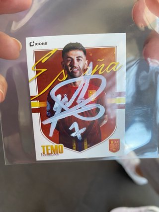 Cromo TEMO firmado por el influencer