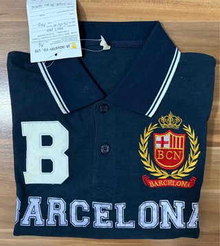 Polo manga corta Barcelona Talla L Bordados