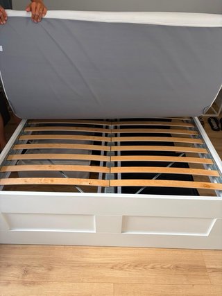 Cama Matrimonio Blanca con Colchón