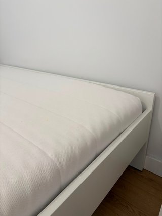 Cama Matrimonio Blanca con Colchón
