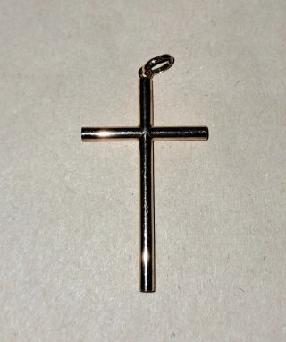 Colgante Cruz Lisa Oro 18k