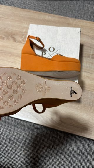 Sandalias Popa Naranja Cuña