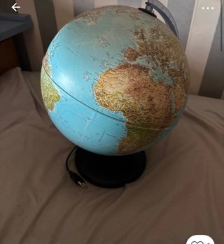 Lámpara Globo Terráqueo Iluminado