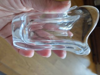 Figura de cristal Daum Francia Pájaro y jarrón