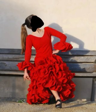 Traje Gitana Niña Rojo, para niña de 12 a 13 años