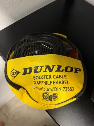 Pinzas Batería Coche Dunlop 16mm² x 3m