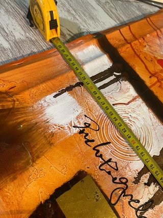 Cuadro Flores Rojas y Naranja 70x90cm