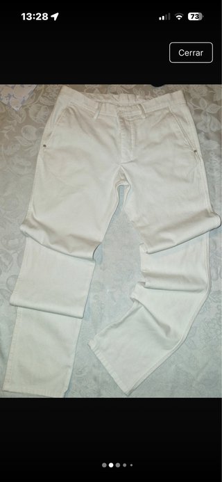 Pantalón Massimo Dutti Blanco Talla 40