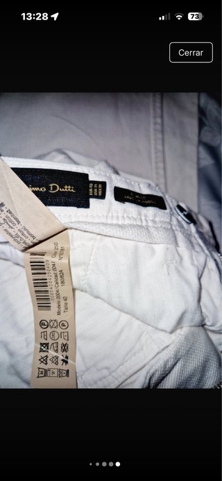 Pantalón Massimo Dutti Blanco Talla 40