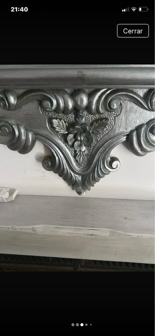Espejo decorativo plata resina