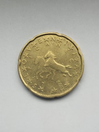 Moneda 20 céntimos de euro Eslovenia
