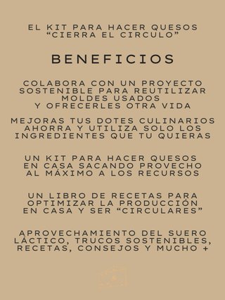 Kit para hacer queso casero. Kit aprendiz.