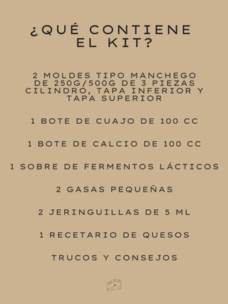 Kit para hacer queso casero. Kit aprendiz.