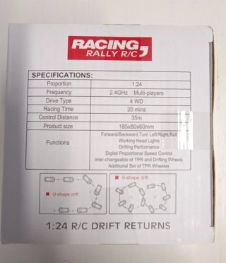 Coche RC Rally 1:24 Drift Returns