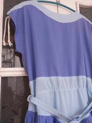 Peto azul vintage con cinturón