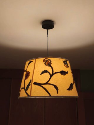 Lámpara de techo tela floral