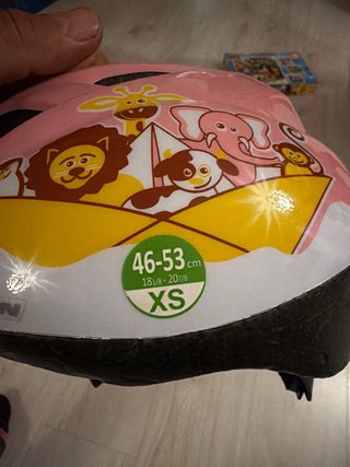 Casco bici infantil rosa animales Talla XS