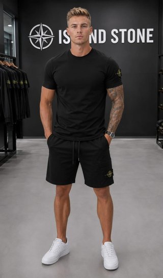 Conjunto Camiseta y Pantalón Corto Stone Island Ne
