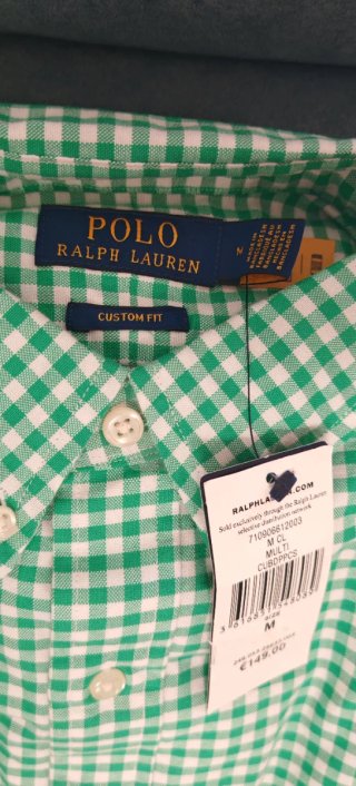 Camisa Polo Ralph Lauren cuadros verde