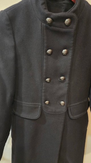 Abrigo paño negro talla S