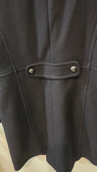 Abrigo paño negro talla S