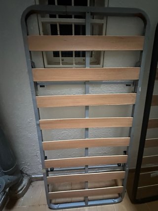 Somier metálico con lamas de madera