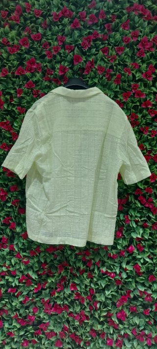 Camisa de verano Zara 100% Algodón - Amarillo Tg L