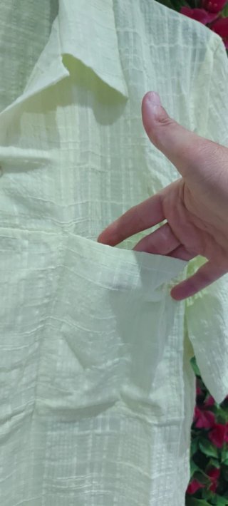 Camisa de verano Zara 100% Algodón - Amarillo Tg L