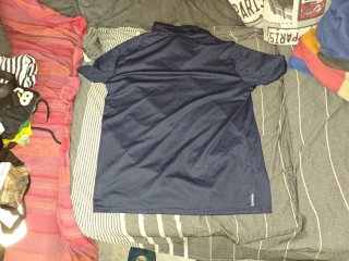 Polo licra azul verano vestir hombre