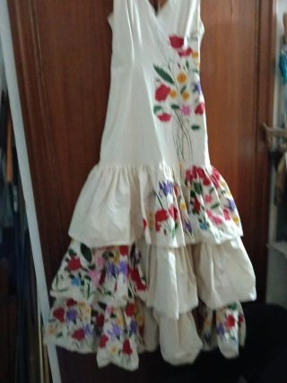 Traje Flamenca Pintado a Mano