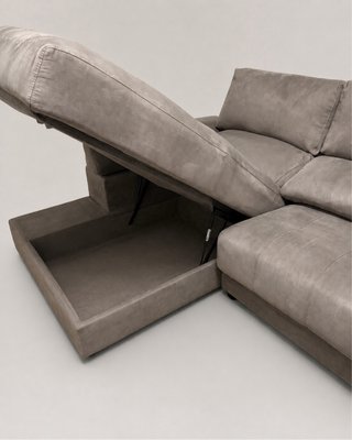 Chaiselongue gris 3 plazas, buen estado
