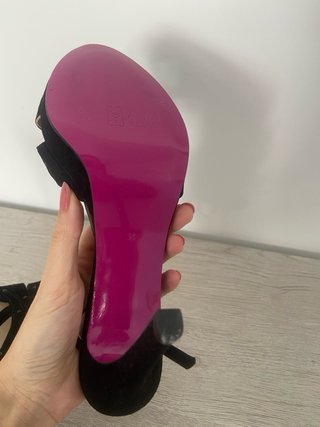 Sandalias Negras Angari Tacón Alto