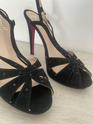 Sandalias Negras Angari Tacón Alto