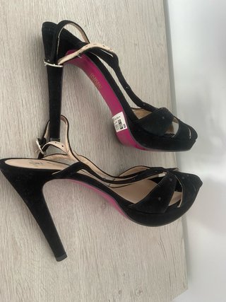 Sandalias Negras Angari Tacón Alto