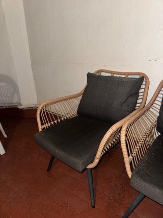 Conjunto Muebles Jardín Ratán y Metal