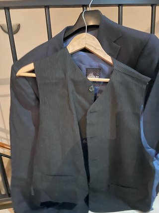 Chaqueta y Chaleco SOCIETY Negro/Azul
