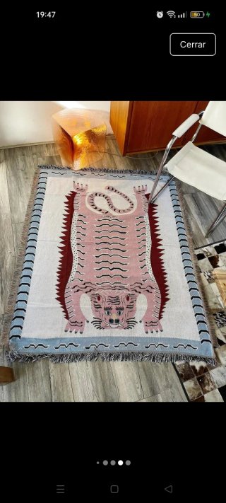 Tapiz de tela diseño tigre rosa