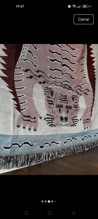 Tapiz de tela diseño tigre rosa