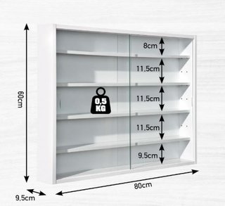 Vitrina expositora de cristal