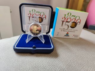 Moneda 2 Euro Italia 2020 Montessori Proof