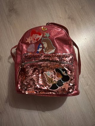 Bolso infantil con lentejuelas y princesas