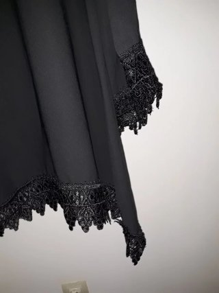 Blusón negro XL con encaje