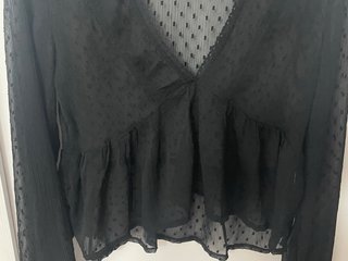 Blusa Stradivarius Negra Talla S